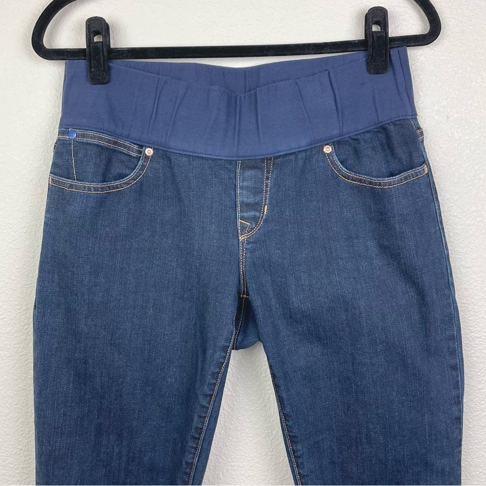 Gap Women's Maternity 29 8 Always Skinny Dark Wash Jeans Pull On Stretch Waist - Picture 2 of 14